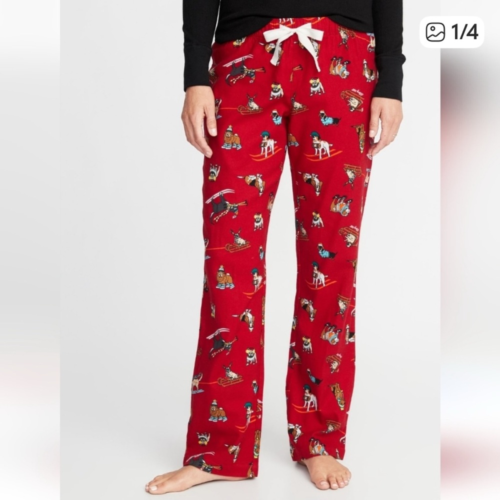 Old Navy Red Dog Print Pajama Pants